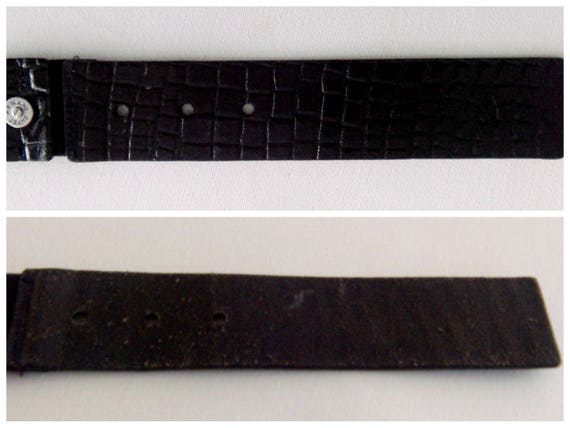 Authentic ARMANI JEANS Black Leather & Elastic Belt (size  display picture 1