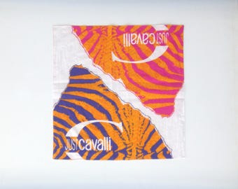 JUST CAVALLI Cotton Neck Scarf Roberto Cavalli Profumo, Animal Print