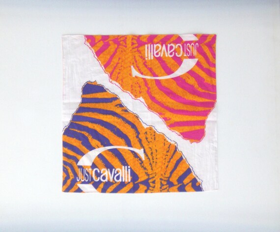JUST CAVALLI Cotton Neck Scarf Roberto Cavalli Profumo, Animal Print