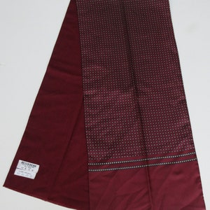 90s BELVEDERE Wien Scarf Doubled Sided Silk/Wool Oblong Gentleman Scarf True Bonvivant Accessory Geometric Pattern Burgundy  Made in Austria