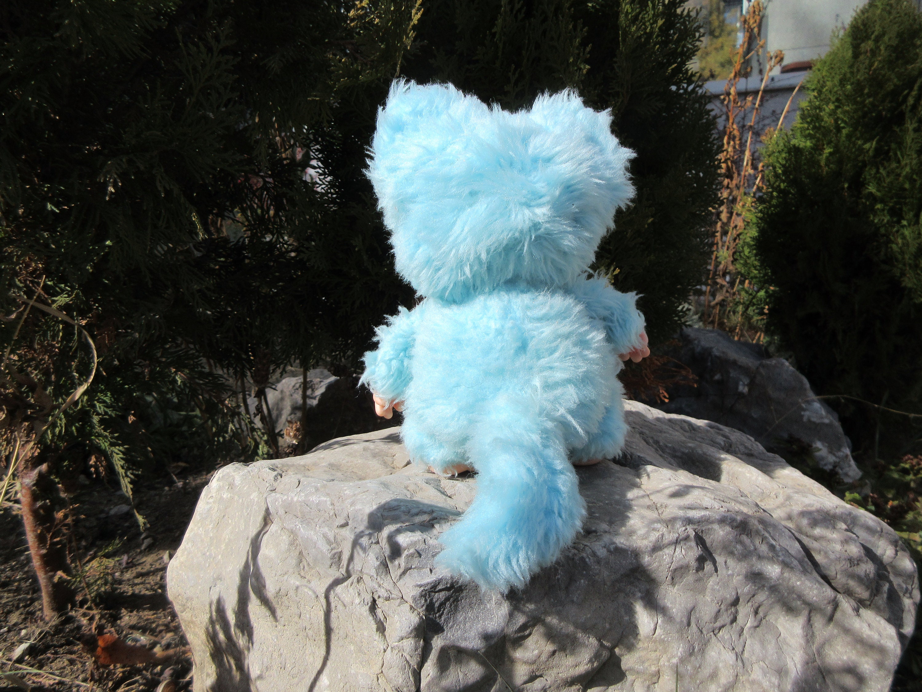 Vintage 1979s NYAMY Washino Blue Kitten Cat-monchhichi Thumb