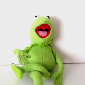 Coleção Kermit Sapo Articulado Personagem de Marionete TV Henson Show Alto 28 cm. Autêntico