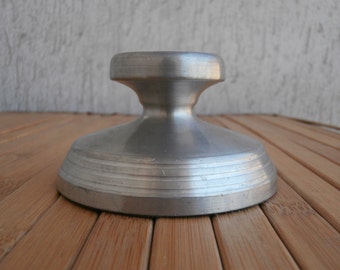 Vintage SWEDISH Pewter MITAB TENN Candelholder, Sweden Tin Home Decor, Mid Century, Signed Candle Holder
