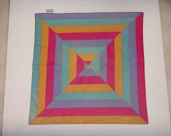 MARIMEKKO Neck Scarf Cotton Designer Colorful Geometric Pattern Made in Finland Vintage Iconic Finnish Accessory