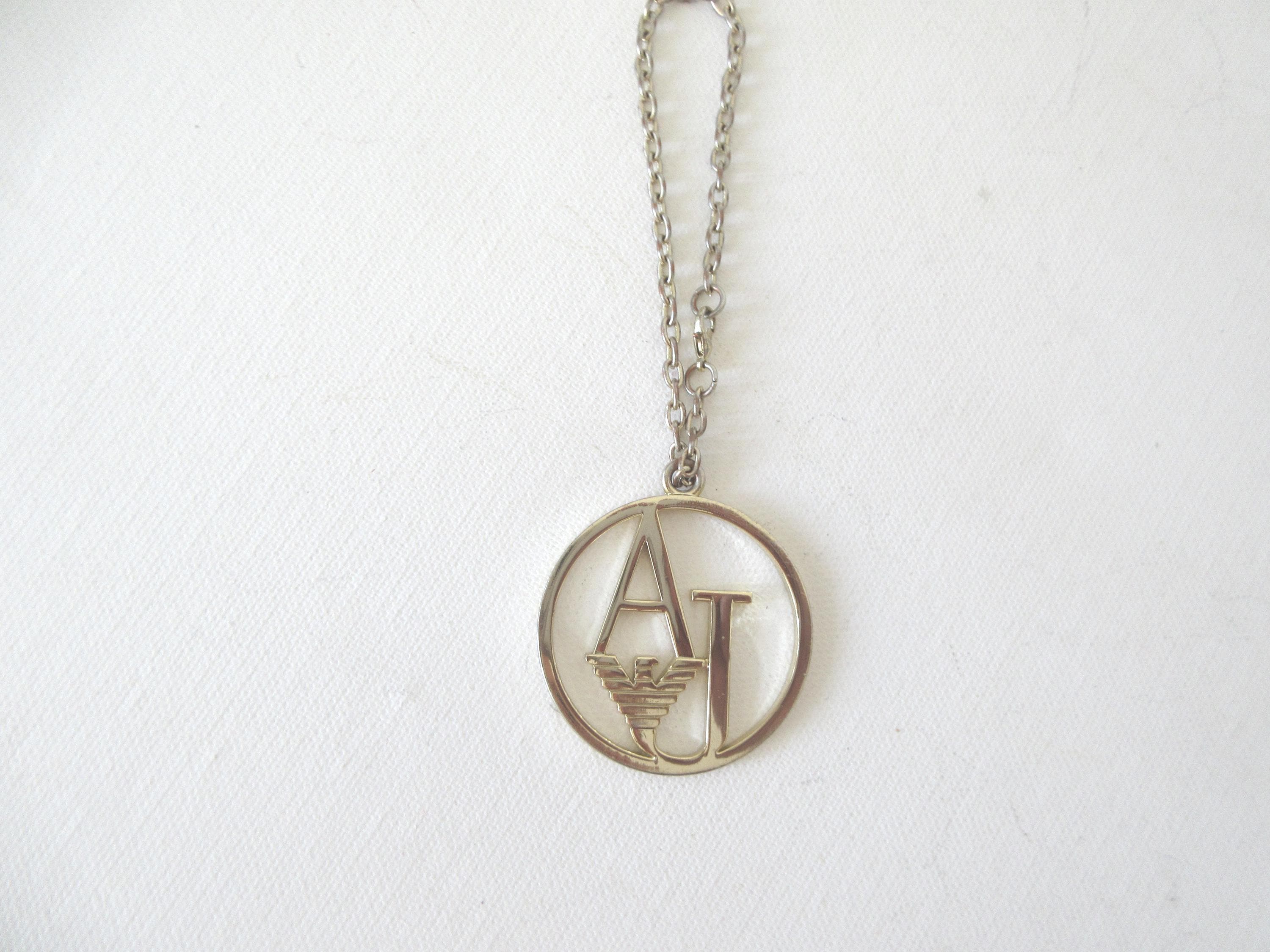 Y2K ARMANI JEANS Gold Tone Round Logo Bag Charm Key, L, 12cm. - Etsy