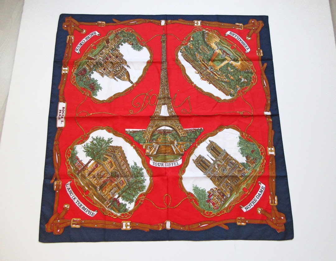 Ancien Foulard Souvenir Du Panama - Années 50 - état D'occasion