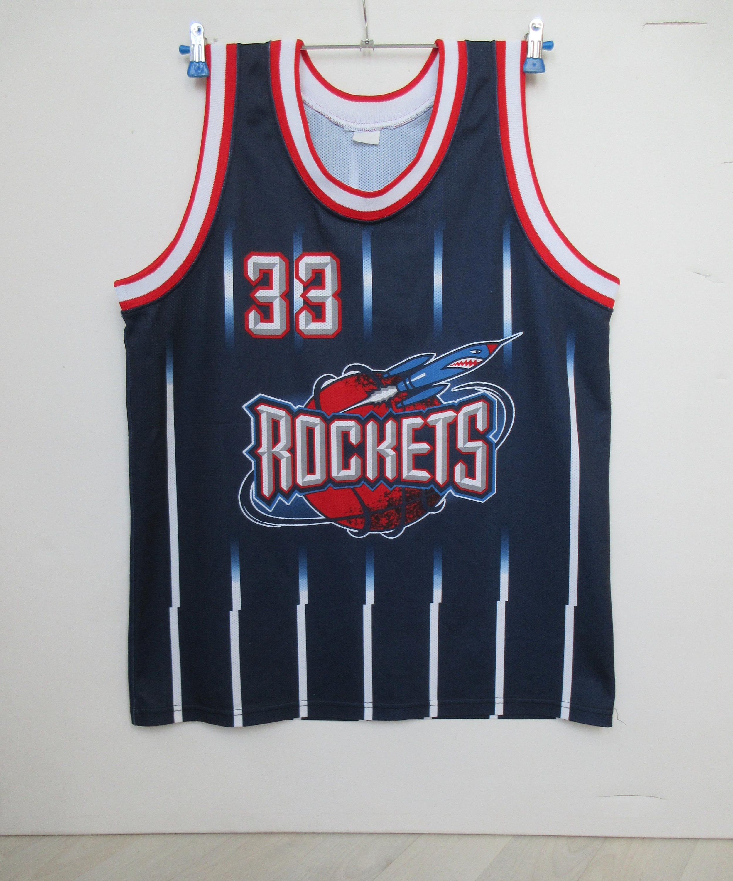 Wyco Vintage 1990s Clyde Drexler Houston Rockets NBA Basketball Jersey