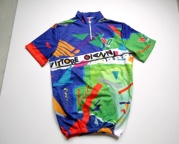 1990s Vittore Gianni Cycle Jersey Cycling Shirt Multicolored