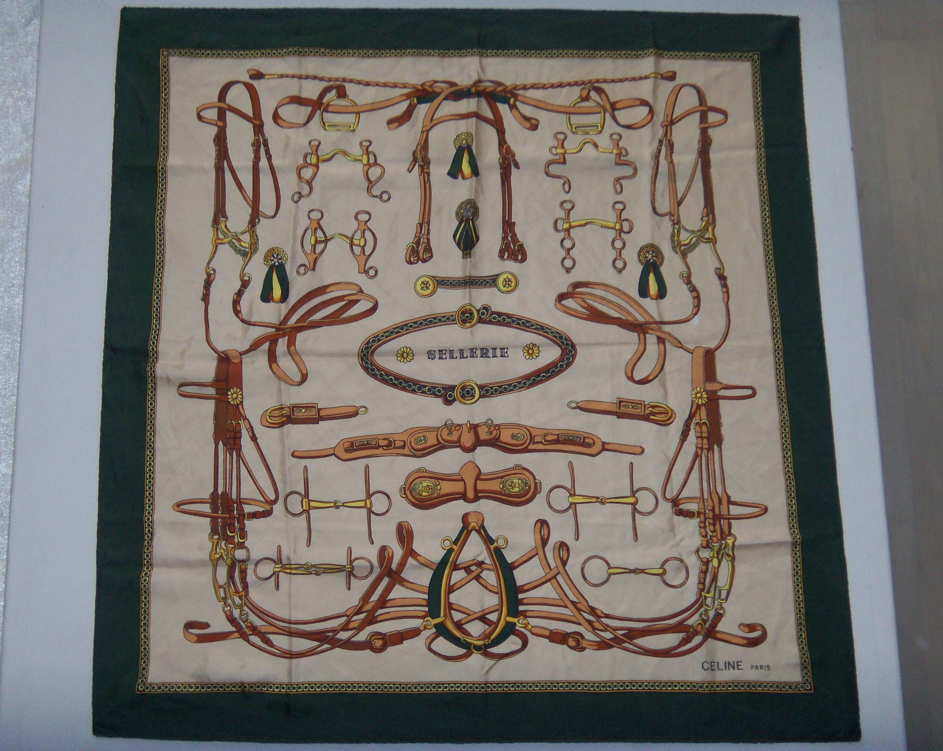 Vintage CELINE PARIS Silk Scarf Vintage CELINE PARIS Silk Scarf
