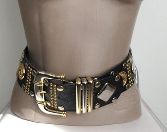 ✨✨✨Vintage✨NANNI✨Gold medallion/Leather belt✨✨✨ Pre-Owned Nanni Milano Belts for Women | Vestiaire Collective main image 3