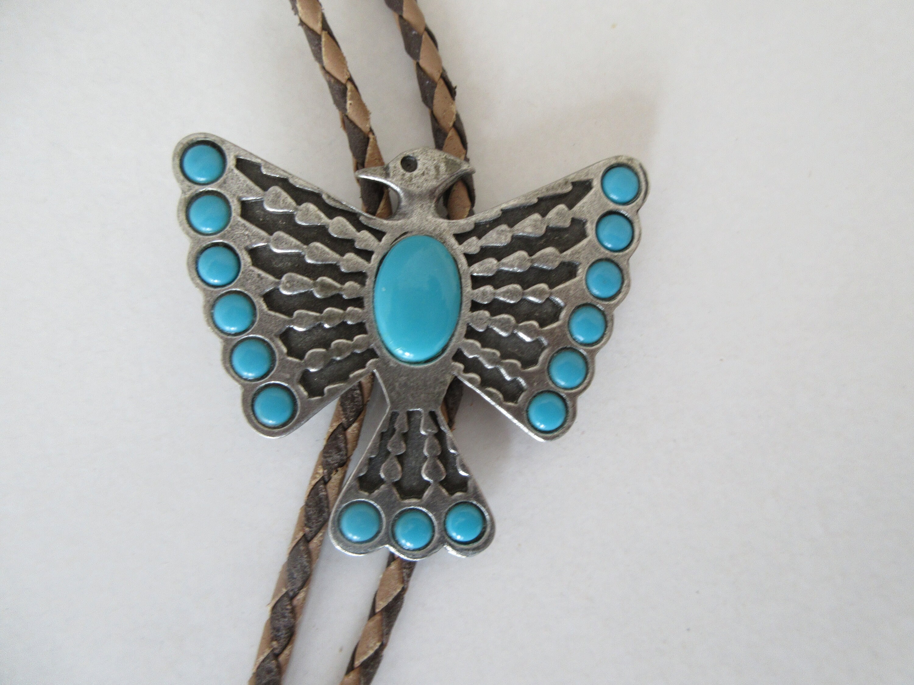 Lucy Ceshz サンダーバード　bolotie Turquoise Thunderbird Bolo Tie BT-8652 | Buffalo Trader Online