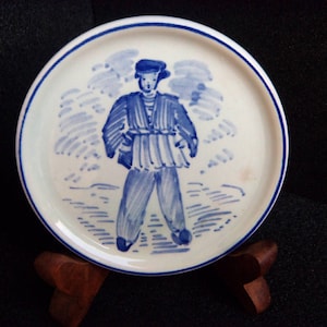 Plato coleccionable vintage de Villeroy & Boch, fabricado en Francia, época posterior a la Segunda Guerra Mundial, 1947-1956