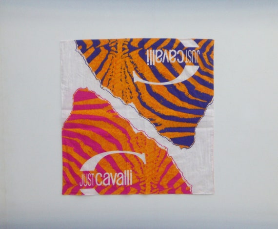 JUST CAVALLI Cotton Neck Scarf Roberto Cavalli Profumo, Animal Print View 4