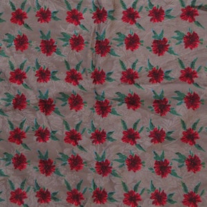 PROCHOWNICK Silk Pocket Square with Jacquard Accents, Magnificent Bon Vivant Accessory Rose Ash & Red Carnations Made in Italy