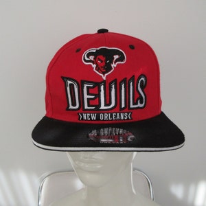 Vintage DEVILS New Orleans Cap Team Basketball FSBN Sports Edition Logo Hat Fan Collectible, Five Panels & Eyelets One Size Adjustable