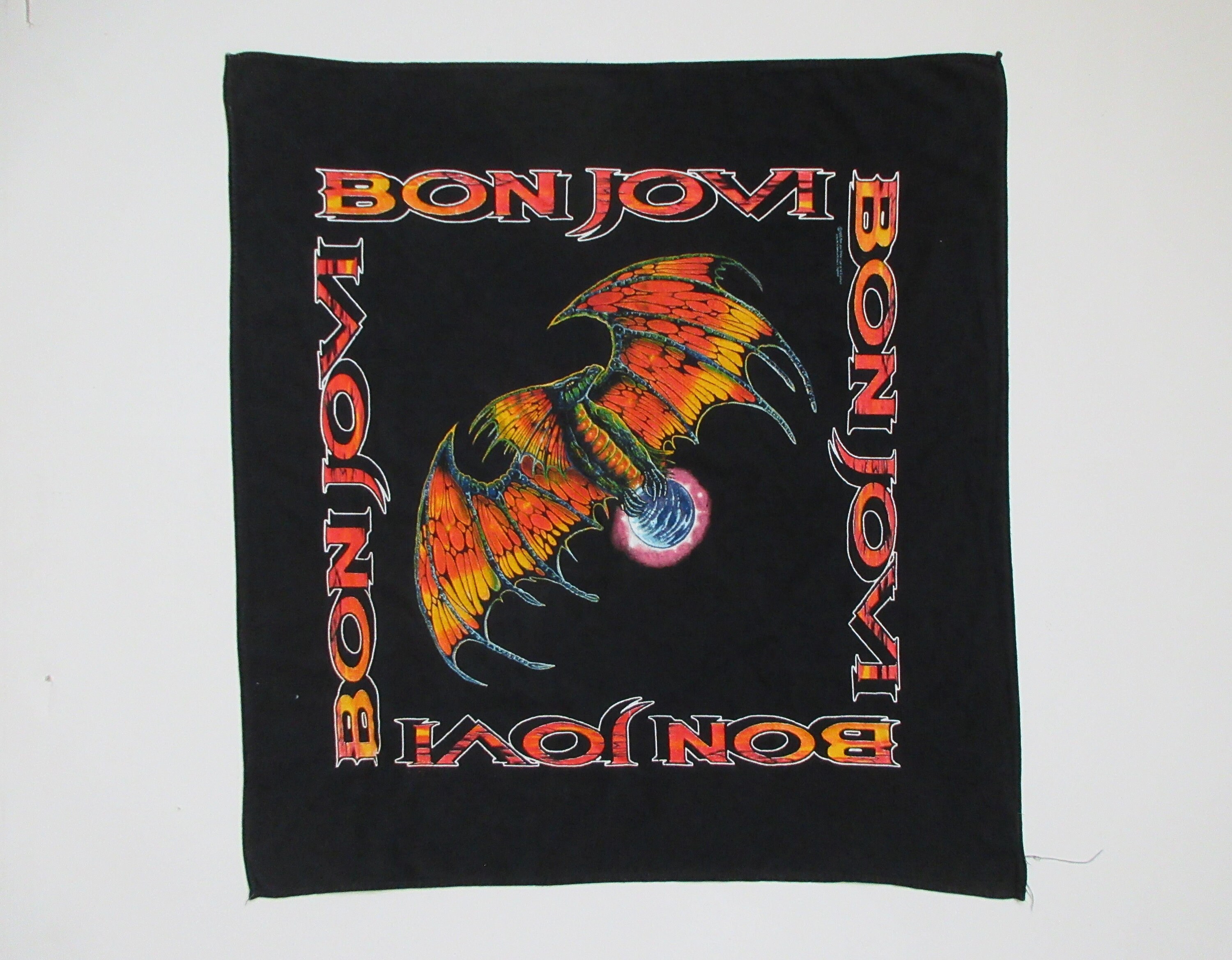 Bon Jovi バンダナ ヴィンテージ Vintage Bon Jovi Dragon Bandana - 1995 World Tour - Brockum