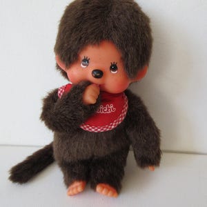 Vintage Sekiguchi Monchhichi Boy Doll: Freckles, Pacifier, 19cm