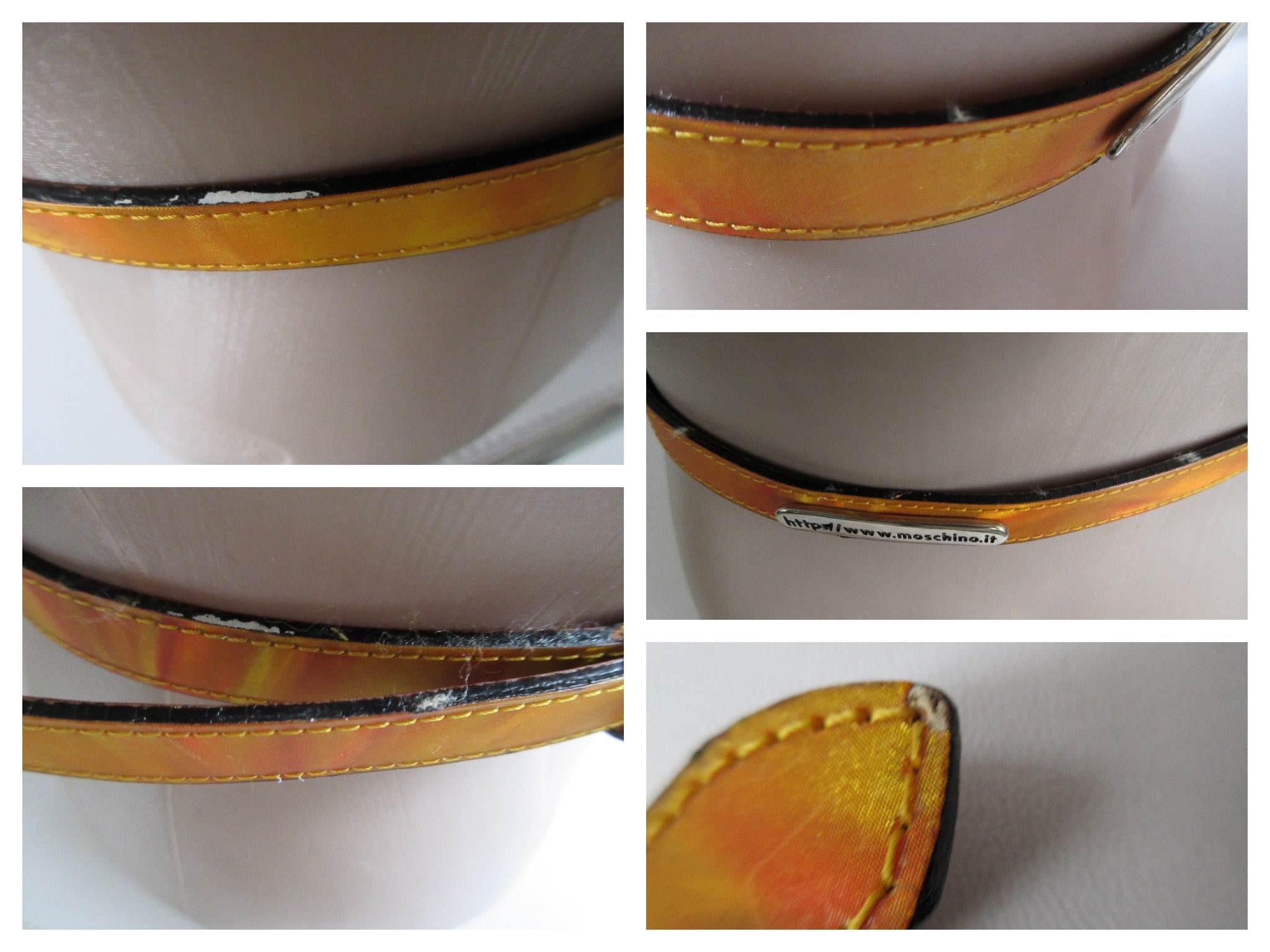 Vintage Moschino belt 90s Y2K 90s Moschino Silver Leather Belt - Lucky Vintage main image 2