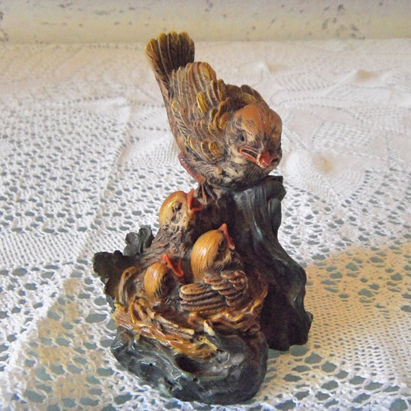 1984 FARO Capodimonte Bird Figurine Vintage Italian Figure