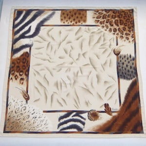 CODELLO Silk Georgette African Animal Fur Pattern Exotic