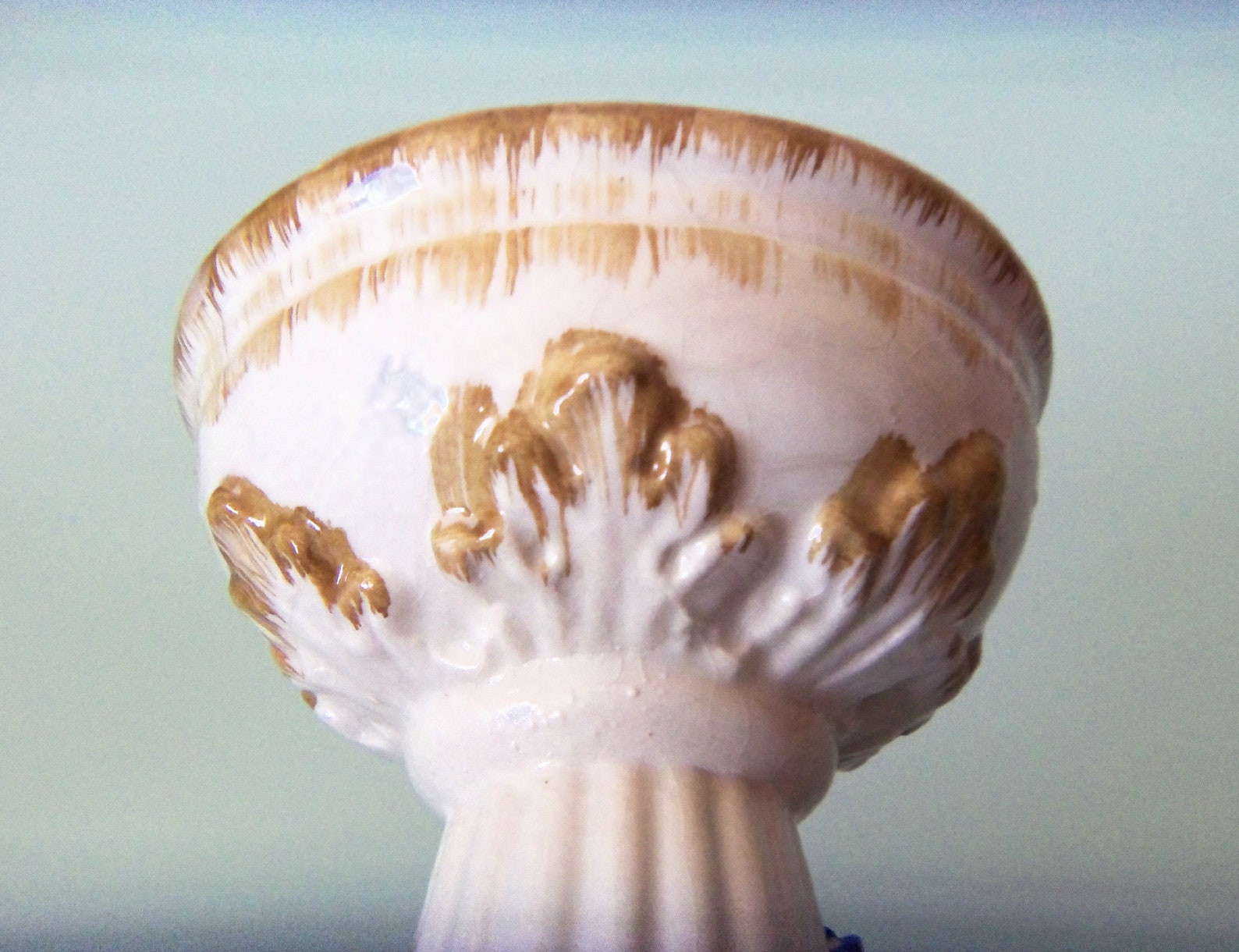 Vintage Bassano Fine Ceramic Candleholder Goblet Candlestick Etsy