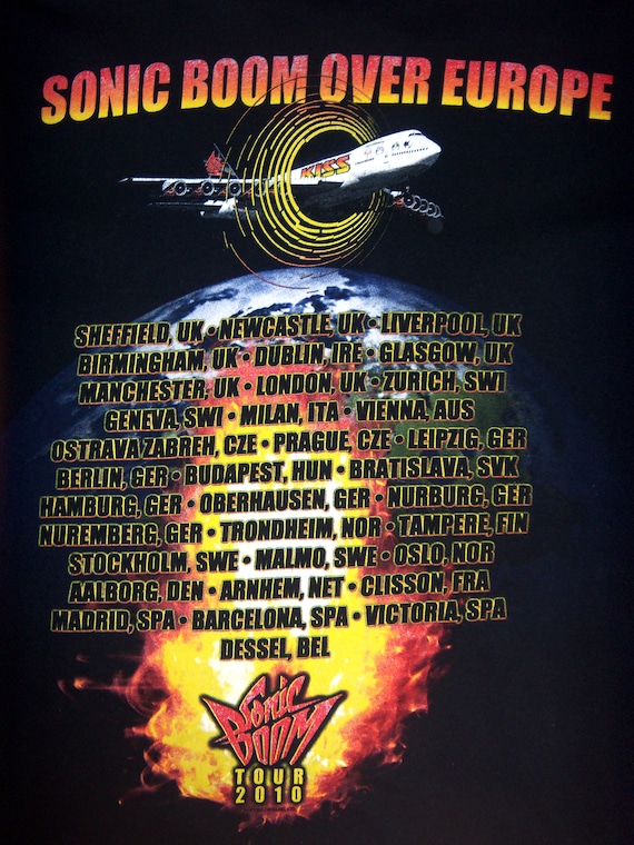 KISS Tee Heavy Metal T-SHIRT *sonic Boom* Over Europe Hard Rock