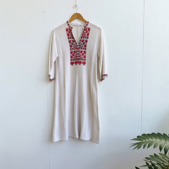 1960s folk embroidered cotton Tunic by Naronda R