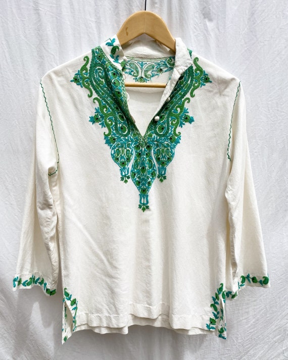 1970s Kashmir embroidered tunic