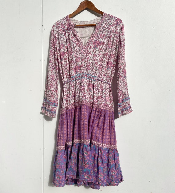 1970s  Indian cotton gauze bohemian  dress - image 1