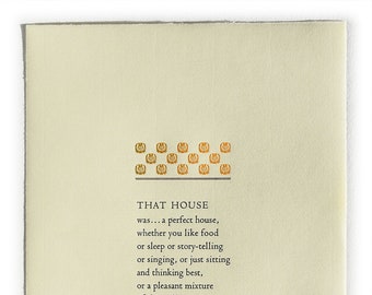 That House... J.R.R. Tolkien quote, letterpress print