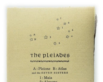 The Pleiades, mini letterpress print