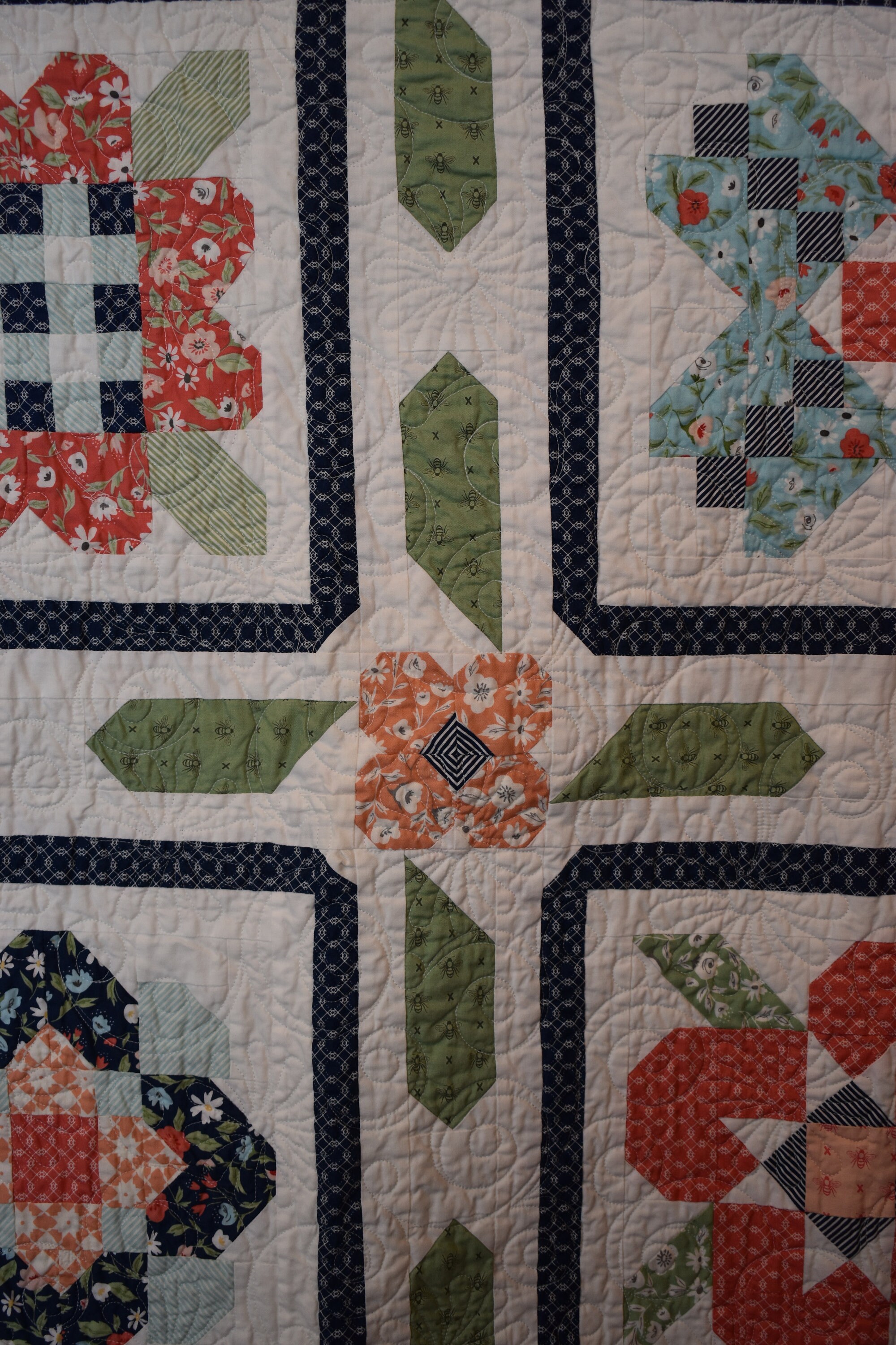 Kit Couture Gathered From The Garden Sunflowers - Bloc De Quilt 12" - Tissus Neufs - USA