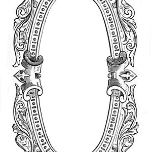 Vintage ink plate french filigree frame baroque and very ornamented super fancy and frankly beautiful