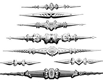 Vintage French Line Ornaments