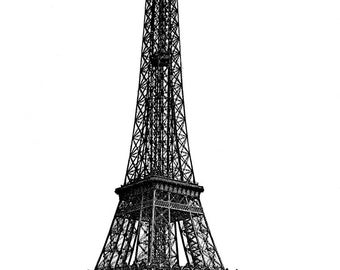 Vintage ink plate French Eiffel Tower photo picture photograph city of love Paris France