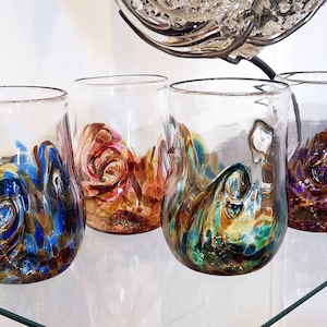 Hand blown goblets sale