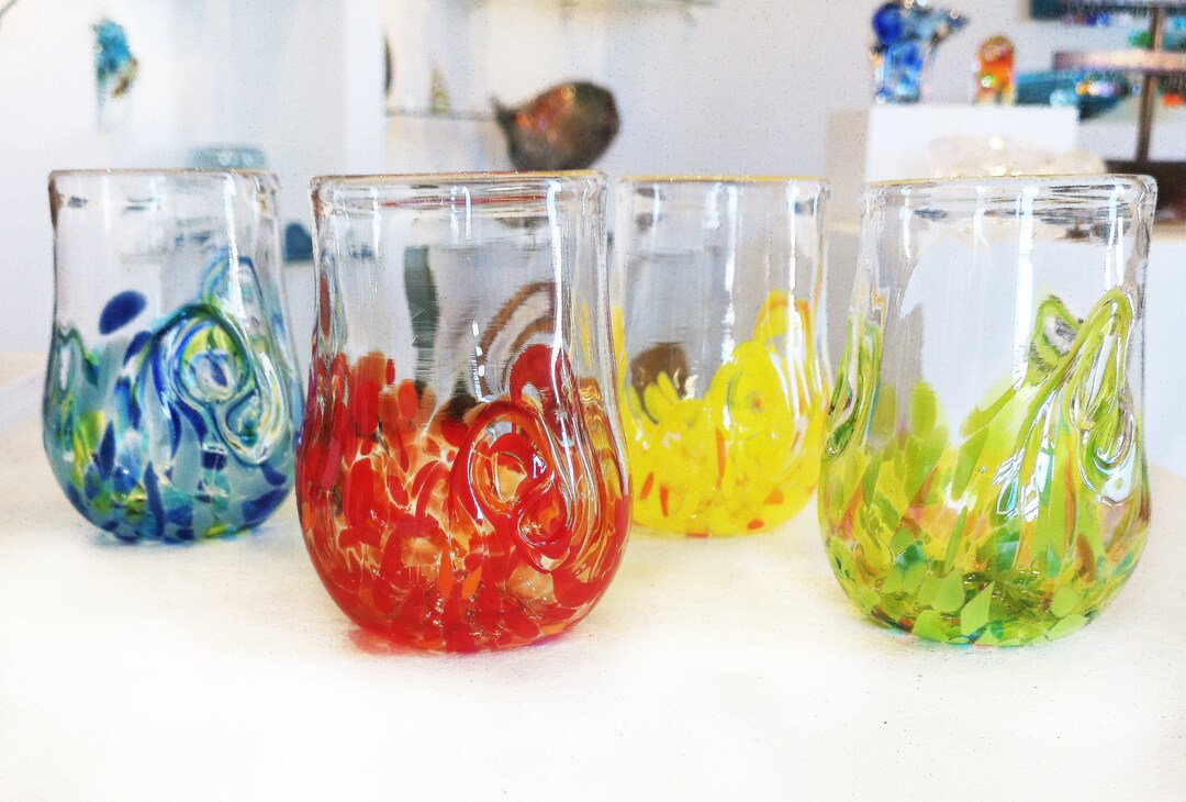 Glass Hand Blown, Wine Glass, Water Glass, New Glass, Handblown Glass