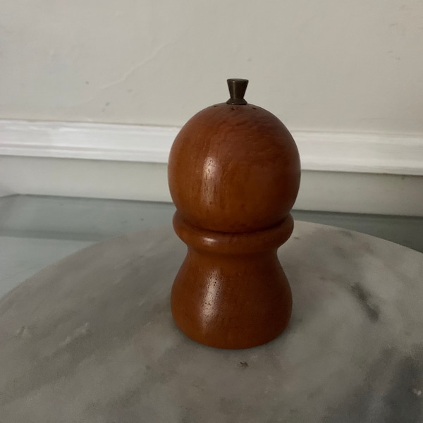 MCM Short Round Wood Pepper Mill Made in Denmark