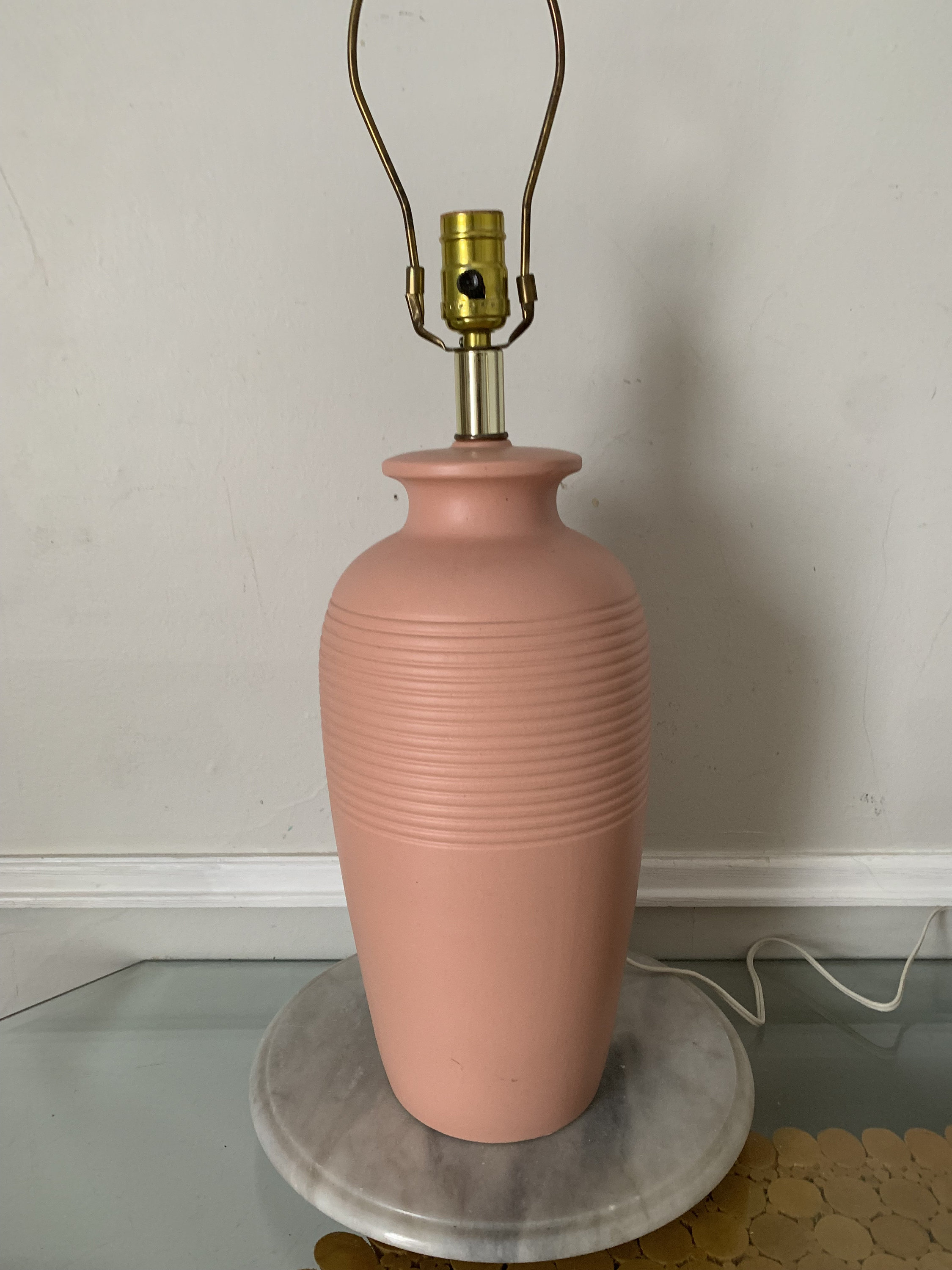 Tall Retro Pink Ceramic Table Lamp No Shade - Etsy Canada