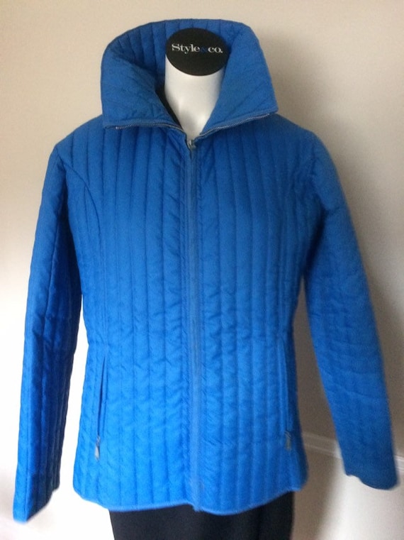 Vintage Blue 70s White Stag Unisex Puffy Ski Jacke