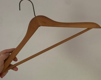 Set of 6 Vintage Wood Suit Hangers - Etsy