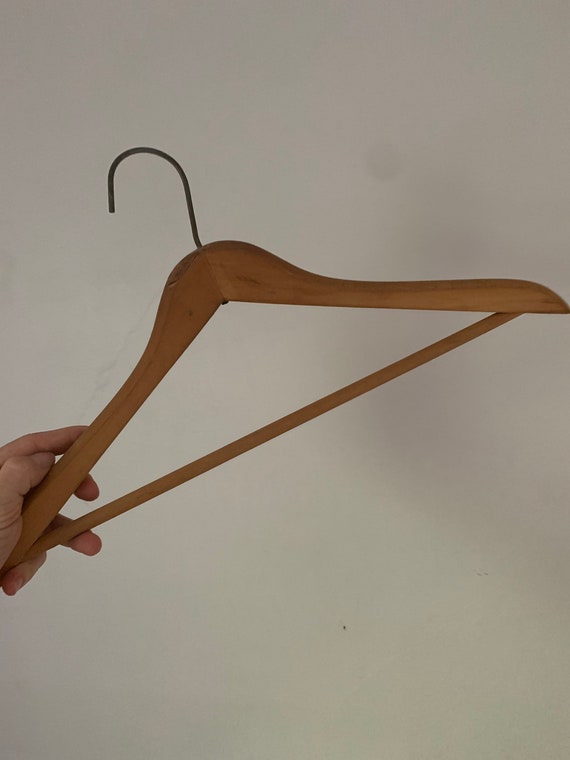 Set of 6 Vintage Wood Suit Hangers - Etsy