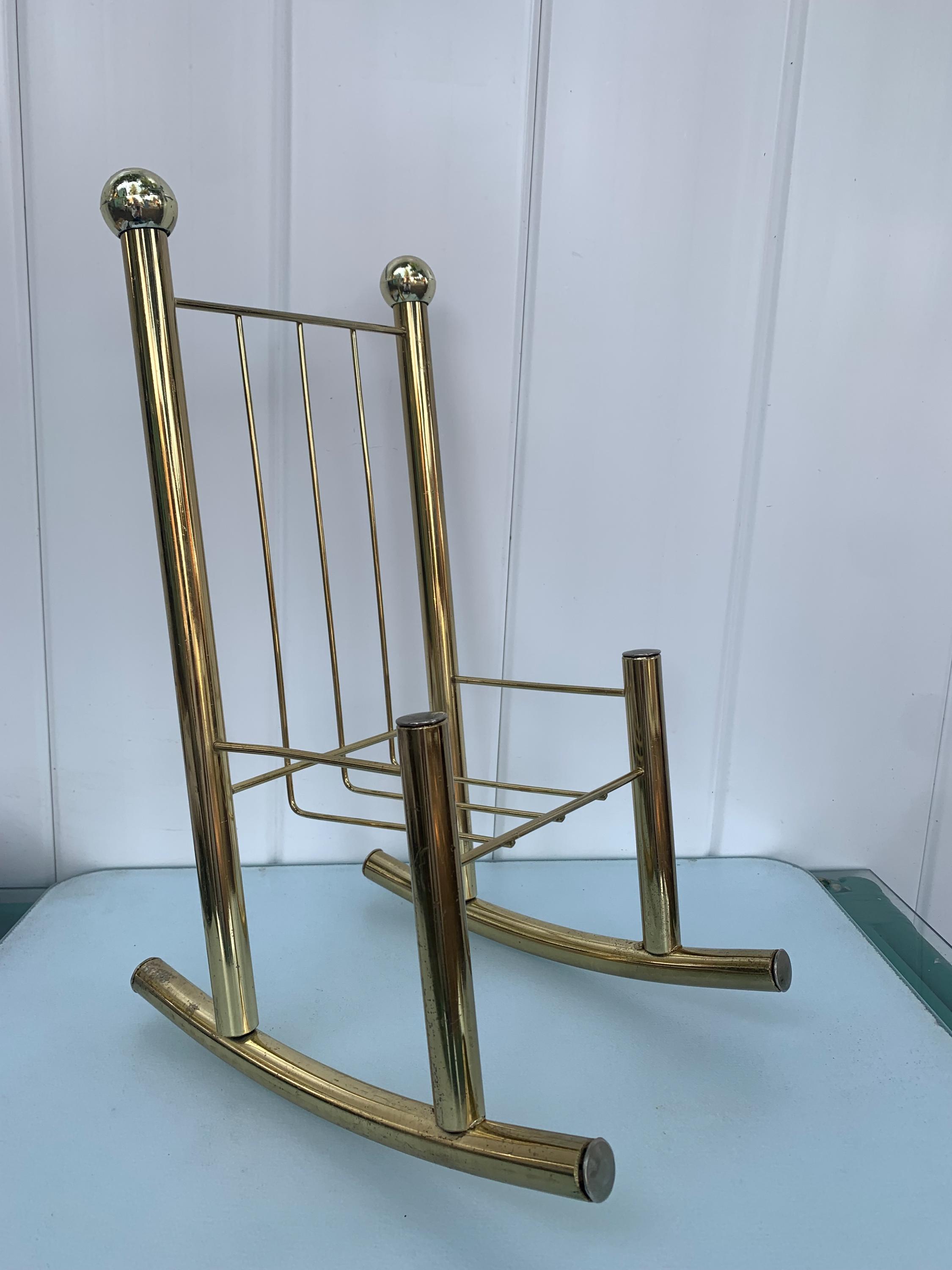 Retro Medium Doll Brass Rocking Chair - Etsy
