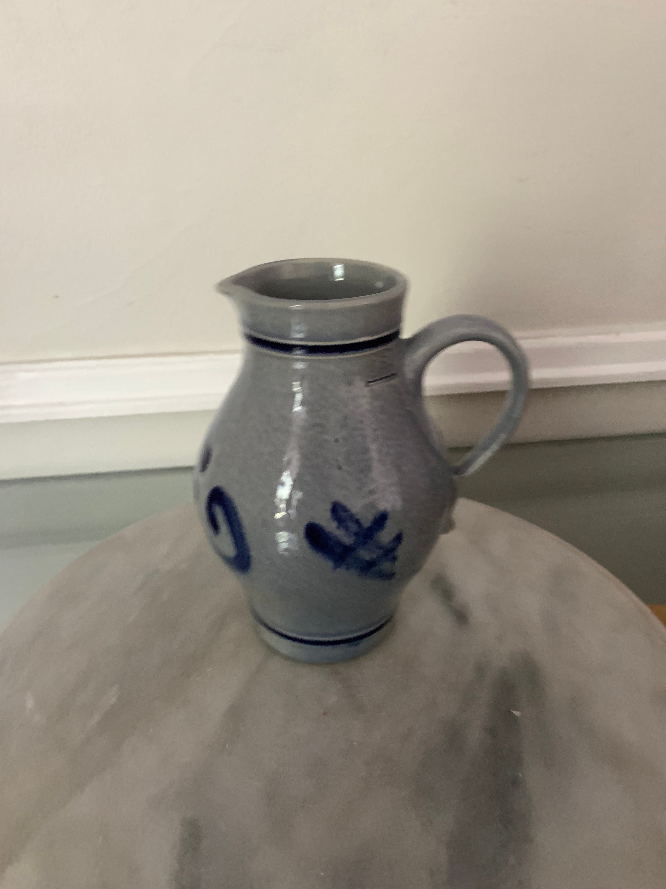 Jarra de agua de cerámica azul de 1.5L, botella de jugo de té de