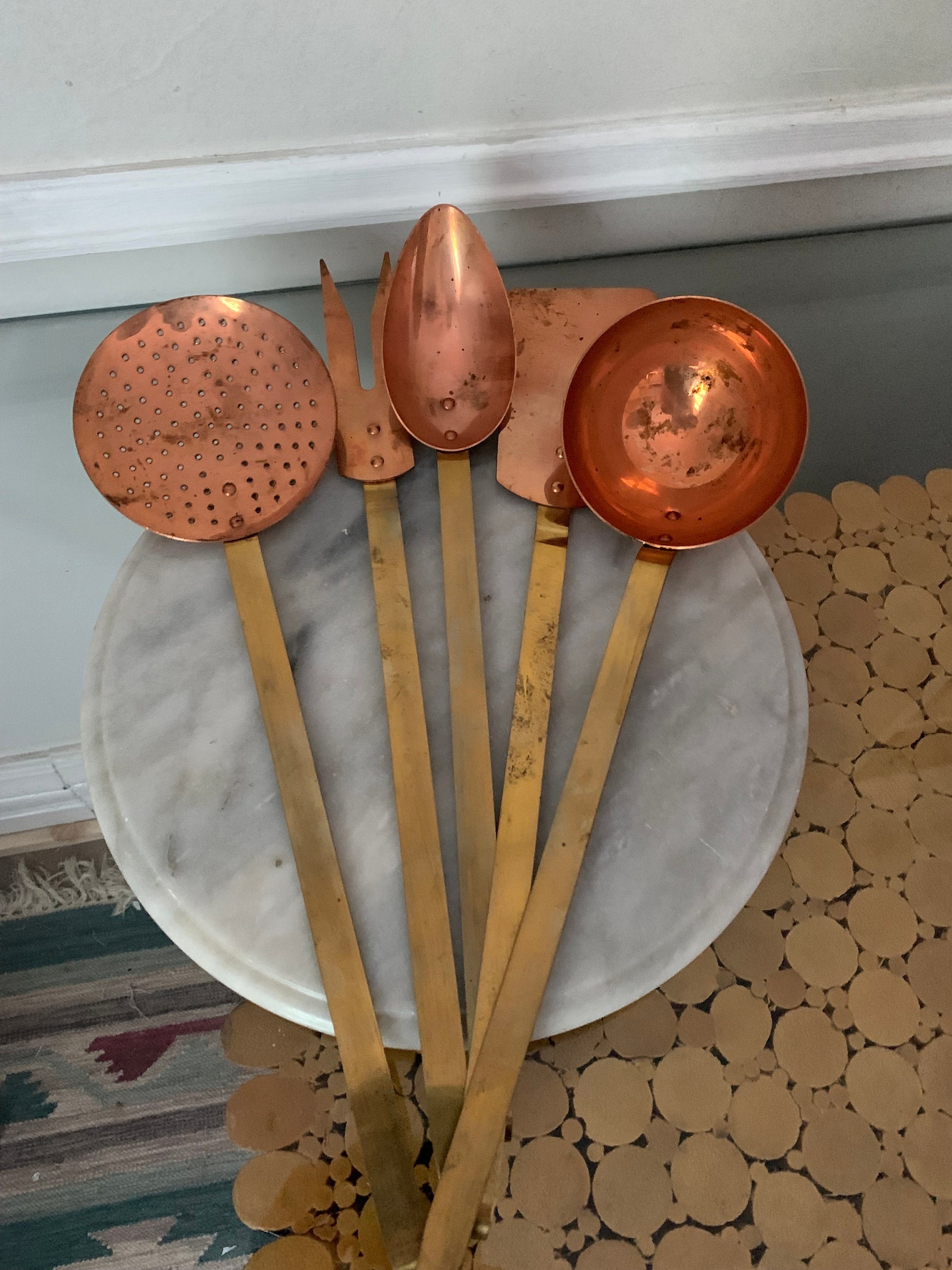 Styled Settings Copper and Pink Kitchen Utensils -17PC Pink Cooking Utensils Set with Holder, Includes Pink Measuring Cups and Spoons Set, Copper