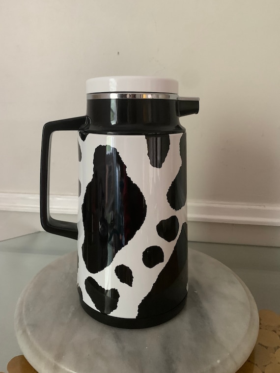 Retro A.K. Das & Company Stainless Cow Print Hot/cold Thermos