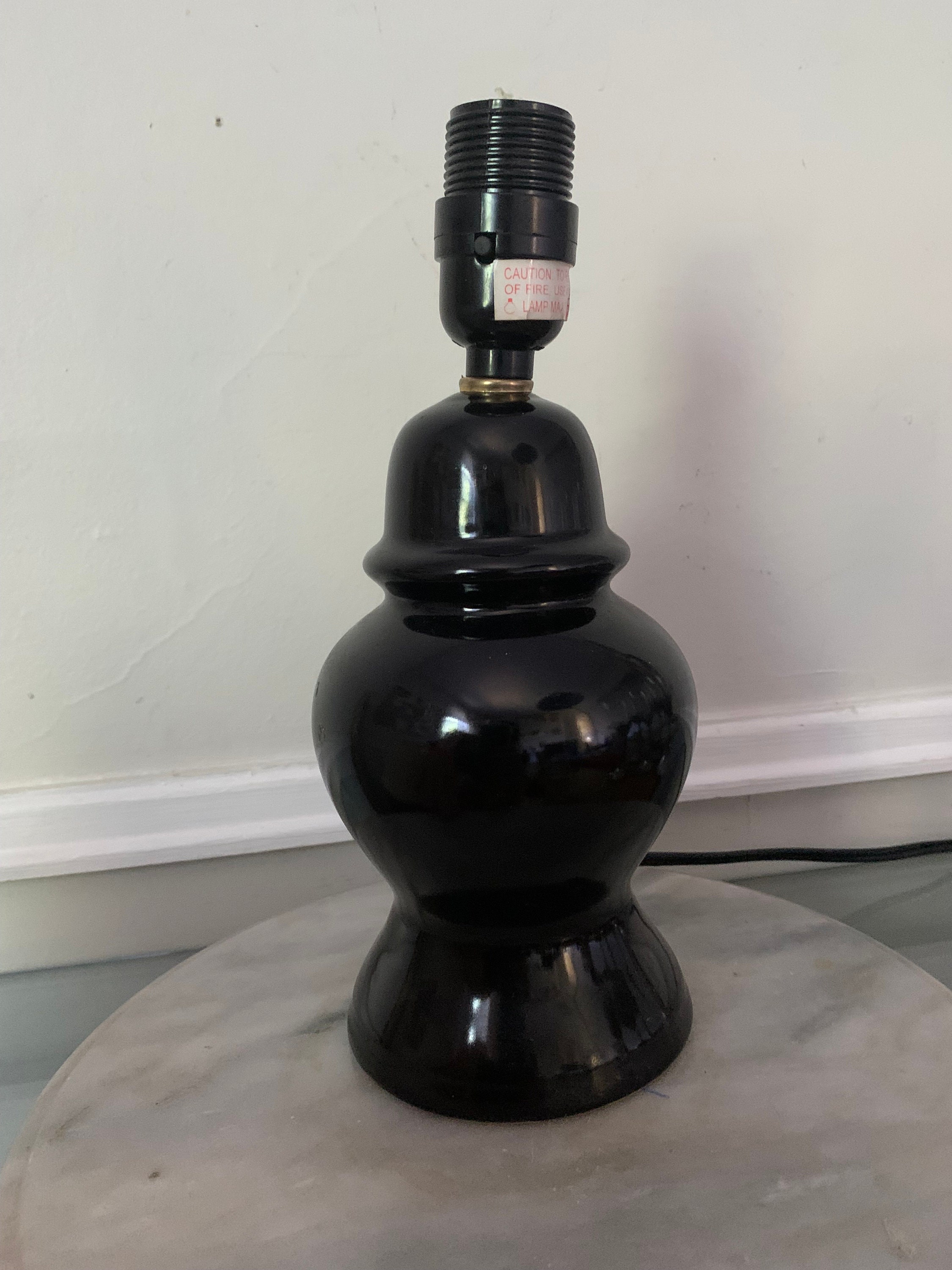 Black ginger outlet jar lamp