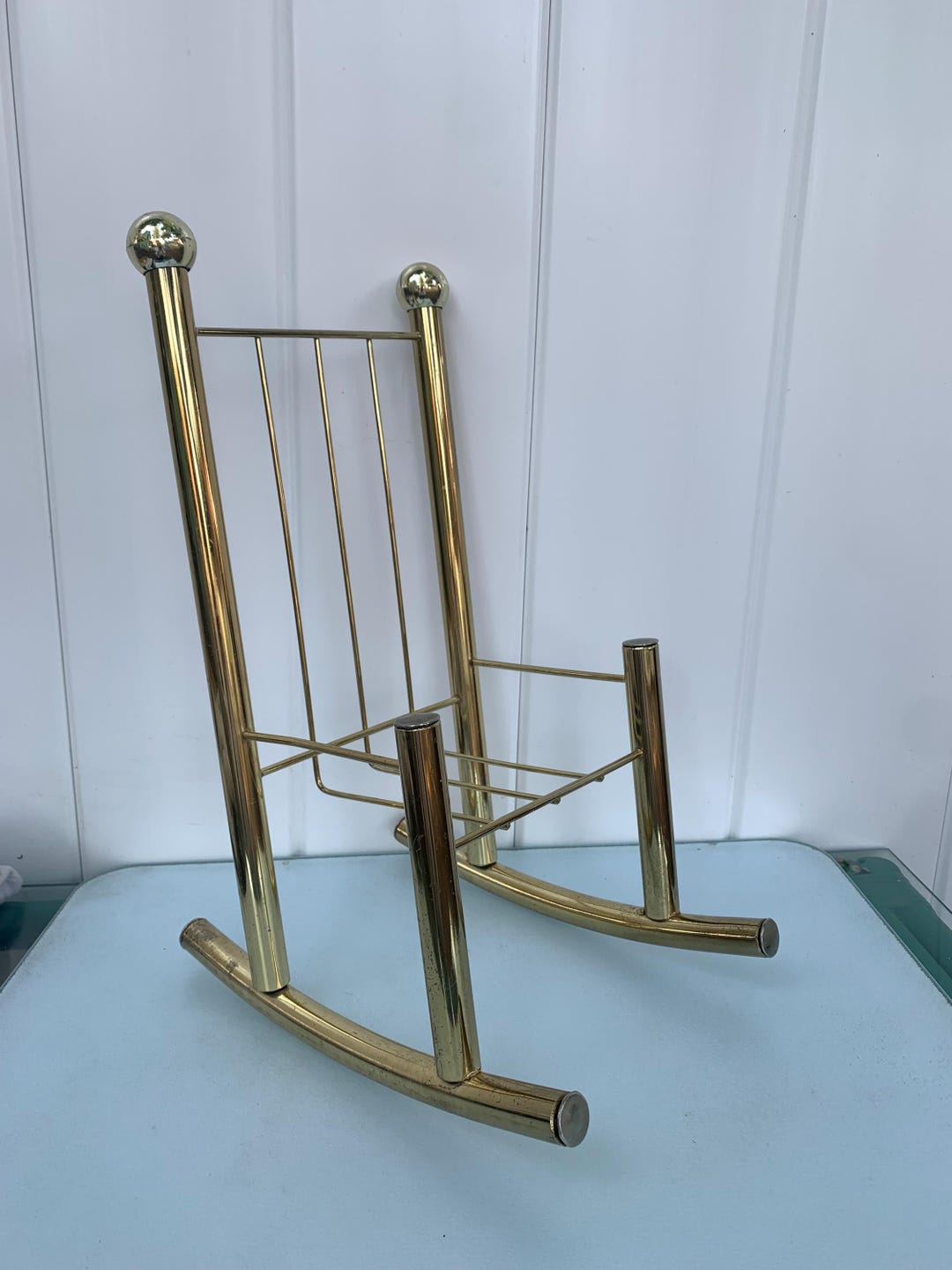 Retro Medium Doll Brass Rocking Chair - Etsy