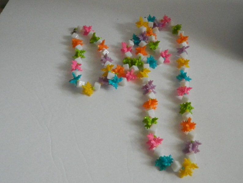 Vintage 1960s Extra Long Colourful Bead Necklace