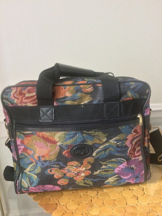 Retro Heys Floral Tapestry Duffle Bag